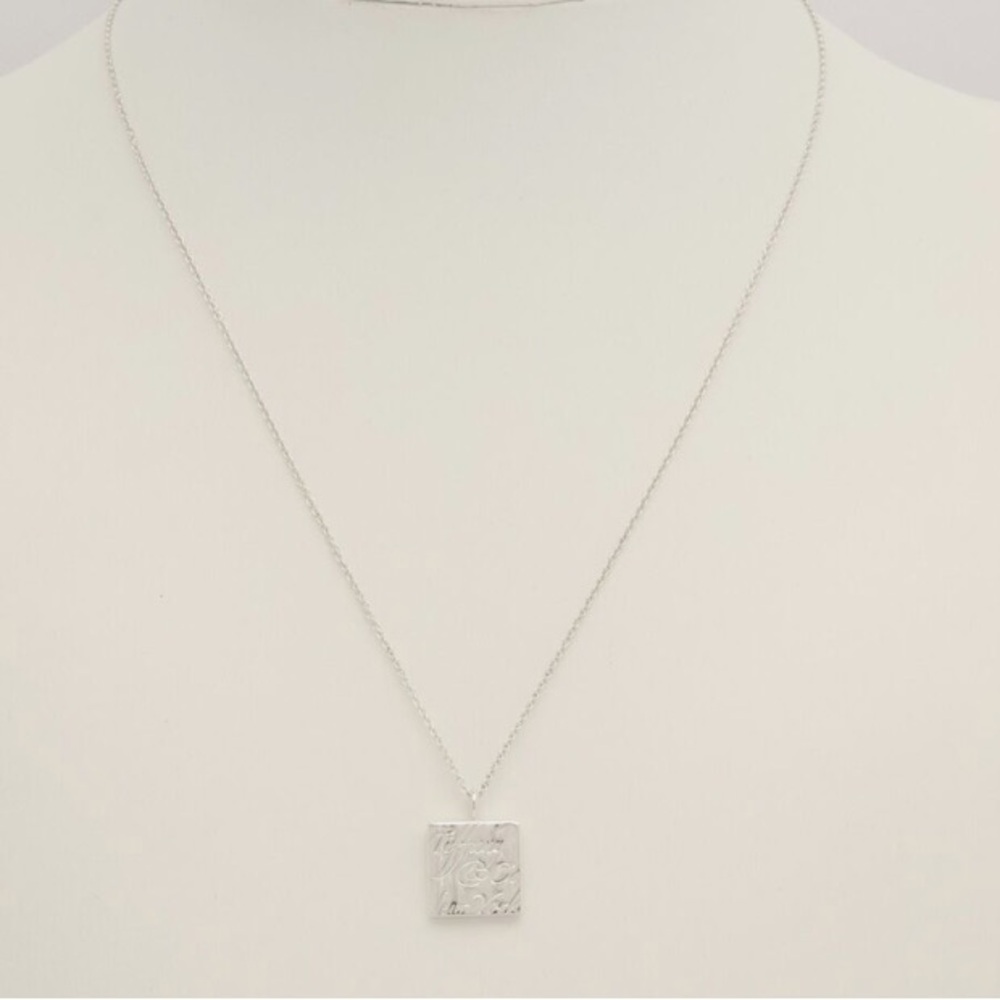 Tiffany & Co New York Notes Square Pendant Necklace - Picture 8 of 9